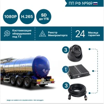 на 3 камеры для спецтехники NSCAR BN301 FullHD_2SD